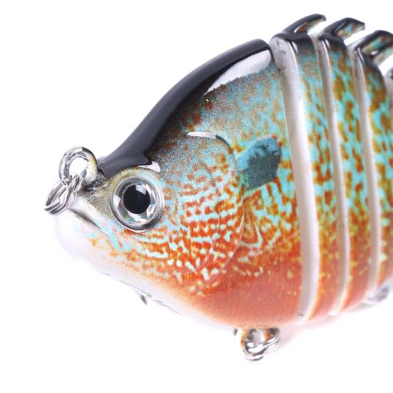 6,35 cm 8 g 6 Abschnitte Künstlicher Angelköder Wobbler Fisch Schwimmköder Tackle Werkzeug