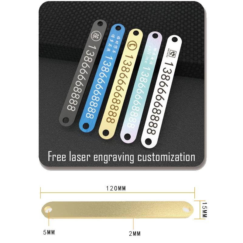 Free Engraving Customized Car Temporary Parking Card Phone Number Plate Suckers Telephone Number Front Parking Assist Universal