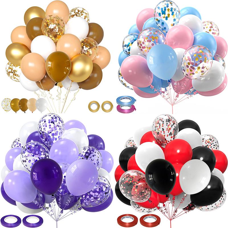 30-teiliges Pailletten-Latexballon-Set für Geburtstage und Hochzeiten