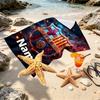 Custom Name Personalized football club FC Print Beach Towel, for Trip Camping Beach Party Home Decor, Birthday Gift for Family & Friends