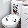 Quirky and Funny Expression Stickers for Bathroom and Home Decoration and Beautification