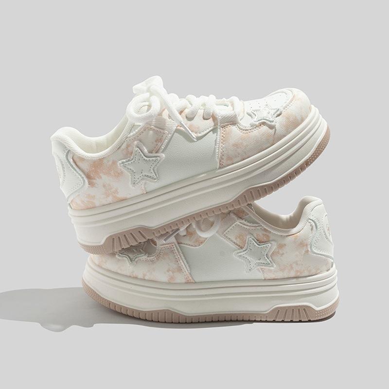 New Style Sneakers for Women, Fashionable and Versatile, Casual Shoes with Thick Soles, Single Shoes