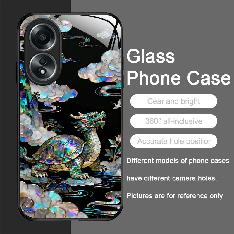 Stylish Tiger Dragon Marble Texture Printed Tempered Glass Phone Case for OPPO Realme 14 13 12 11 Pro+ GT Neo 3 2 X7 Pro Cover