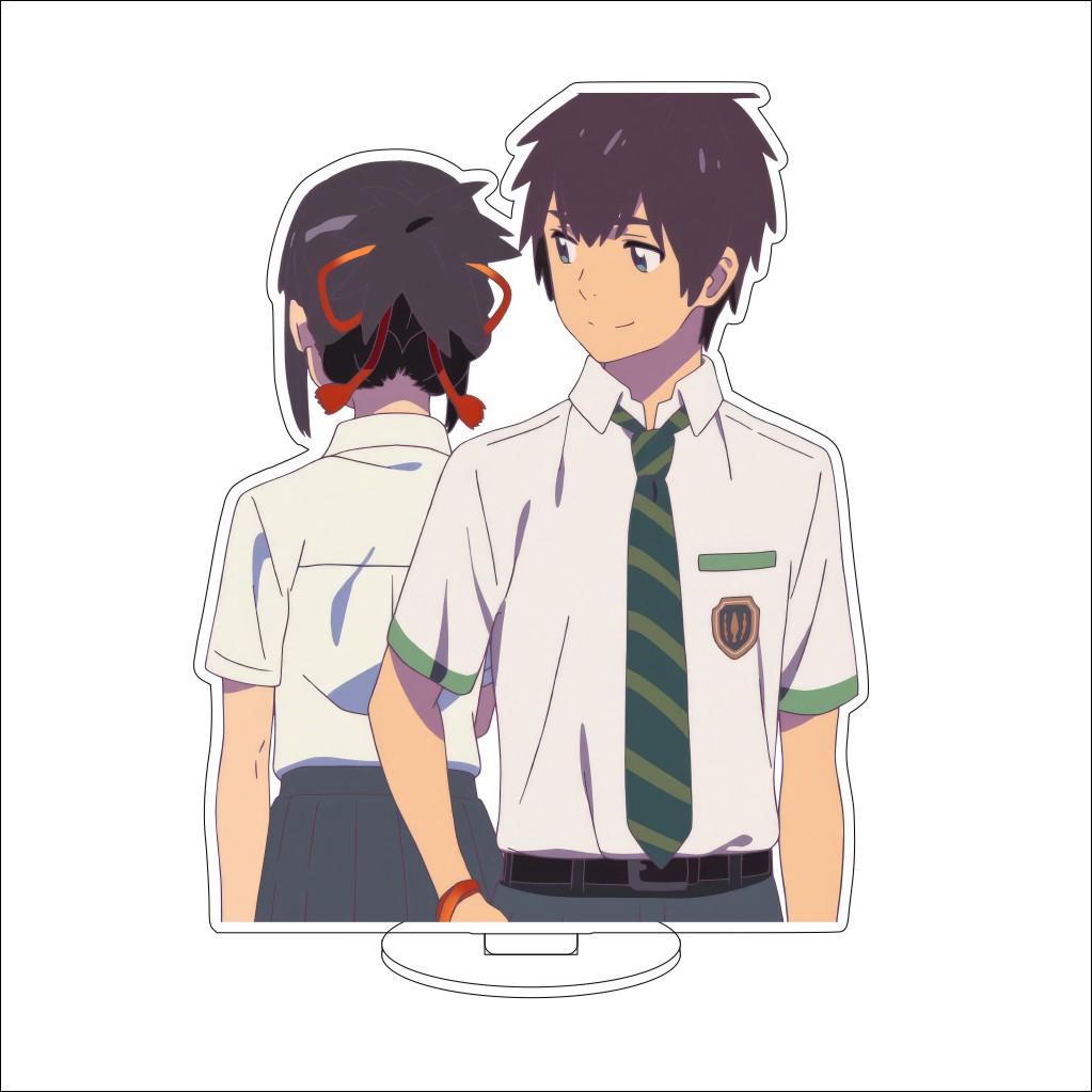 16CM Anime Your Name Cosplay Acrylic Stand Ornaments Okudera Miki Natori Sayaka Tachibana Taki Figure Stand Halloween Gifts