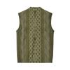 Men's V-Neck Sleeveless Knit Cardigan Vest