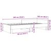 Bed Frame without Mattress Smoked Oak Finish 100 x 200 cm Engineered Wood