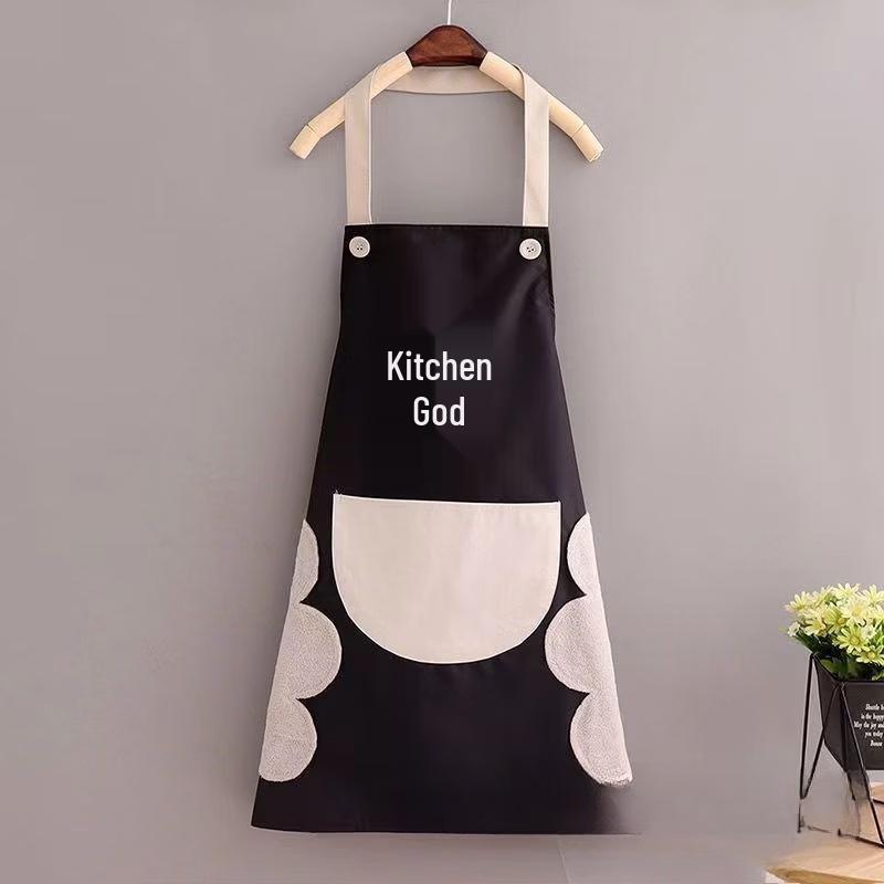 Waterproof Oil-Proof Kitchen Apron with Hand Towel