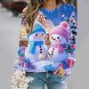Christmas Snowman 3D Print Sweatshirts Women Autumn Raglan Long Sleeves Hoodie Street Y2k Pullover Harajuku Tops Female Clothing