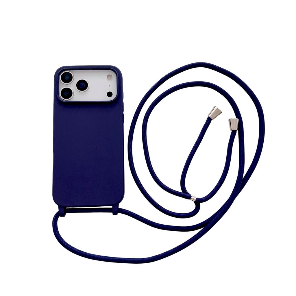 Crossbody Lanyard Liquid Silicone Case For iPhone 17 Air 17 16 15 14 13 12 11 Pro Max X XR Max 7 8 Plus Samsung S25 S24 23 Ultra Plus