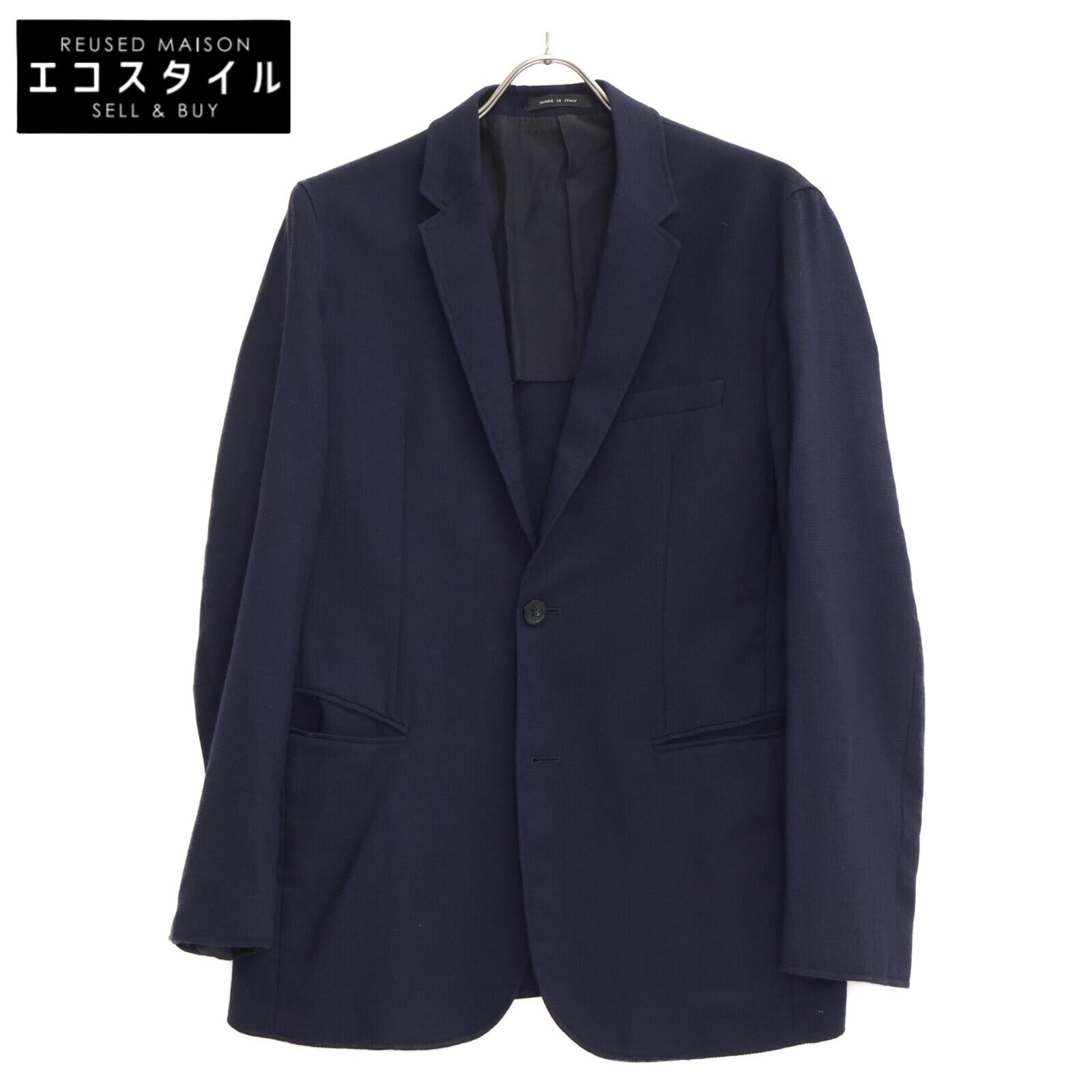 

GIORGIO ARMANI [Domestic regular] W1G620 W1227 Wool jersey tailored Jacket 50 NavyUsed