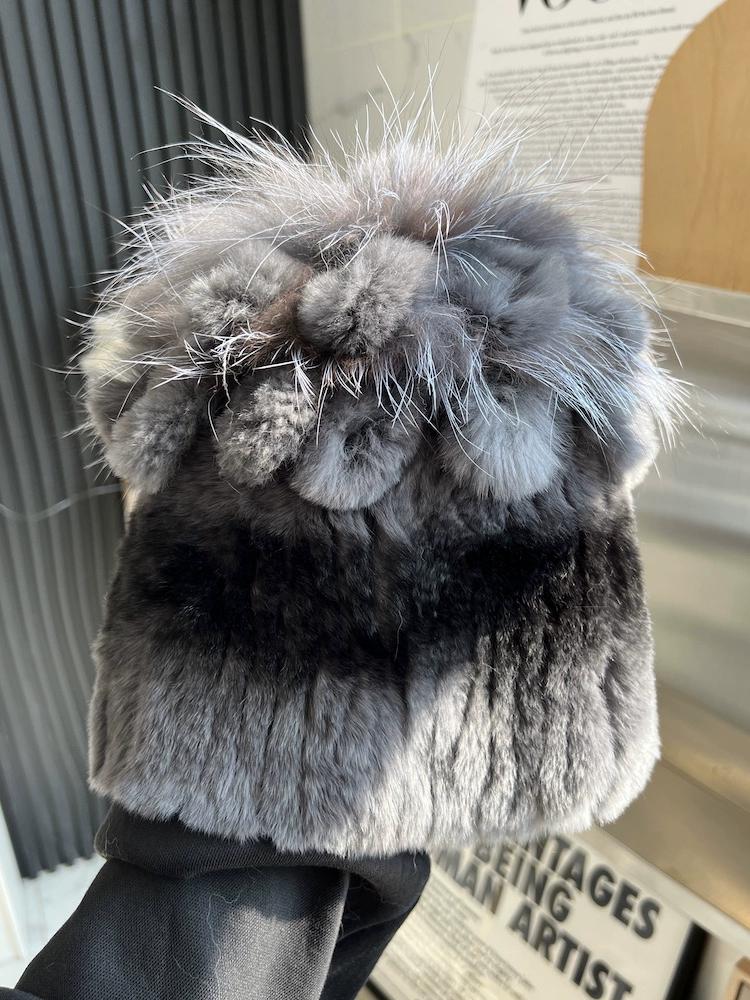 Hat Winter Women's Winter Fashion Rabbit Hair Baotou Hat Women's Youth Wool Thickened Warm Ear Protection Fur Ladies