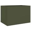 VidaXL Planter, Flower Box, Plant Pot, Flower Box, Raised Garden Planter for Patio Terrace, Olive Green 841598