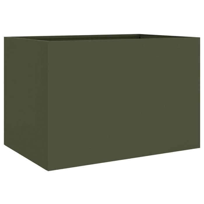 VidaXL Planter, Flower Box, Plant Pot, Flower Box, Raised Garden Planter for Patio Terrace, Olive Green 841598