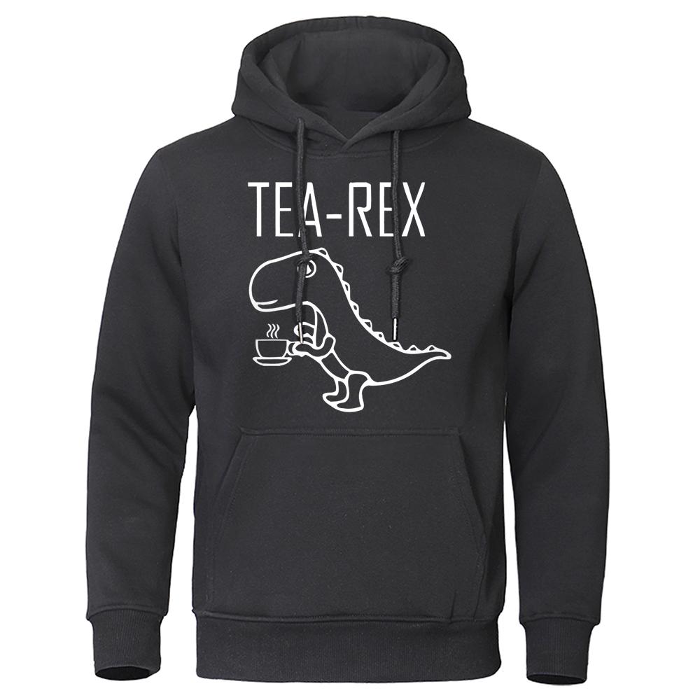 Cartoons Tea Rex Cute Funny Prints Clothing Mens Soft Streetwearpullovers Crewneck Personality Hoodies Casual Fashion Hoody Men