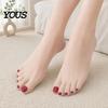 Ultra-thin Foot Tights Instant Pedicure Toe Tights, Breathable Sheer Nail Art Socks, Women Lightweight for Summer Sandals Open-Toe Heels Slippers
