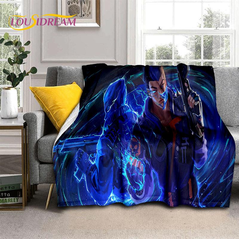 Cartoon Game VALORANT Gamer 3D Blanket,Soft Throw Blanket for Home Bedroom Bed Sofa Picnic Travel Office Rest Cover Blanket Kids
