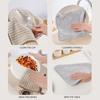 5/10/20Pcs Cleaning Rags Water Absorbent Kitchen Dishcloth Set with Hanging Ring Design Kitchen Cleaning Clothes