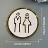 10cm Acrylic Toilet Signs Women Men Bathroom Door Plates Symbol for Hotels Shops Parking Lots,Shopping Centers