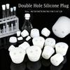 1-2pcs White Silicone Lab Stopper, Tapered Rubber Plug 4# To 12#, Tight Seal for Test Tubes, Flasks & Fermentation Vessels
