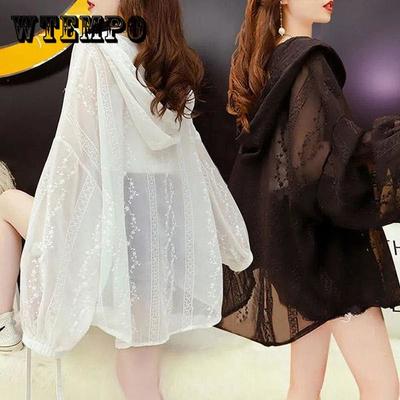 Summer Ice Silk Sunscreen Coat Female Lace All-match Thin Section Breathable Fried Street Sunscreen