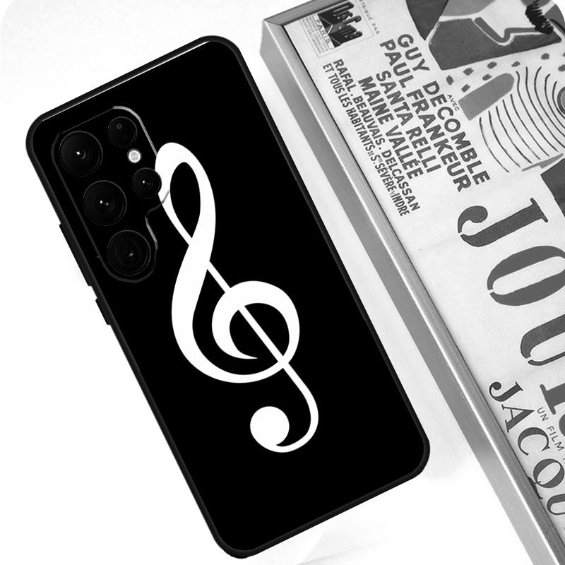 Music Note Musical Treble Clef Case For Samsung Galaxy S24 S23 Ultra S22 Note 20 Note 10 Plus S8 S9 S10 S21 S20 FE Cover