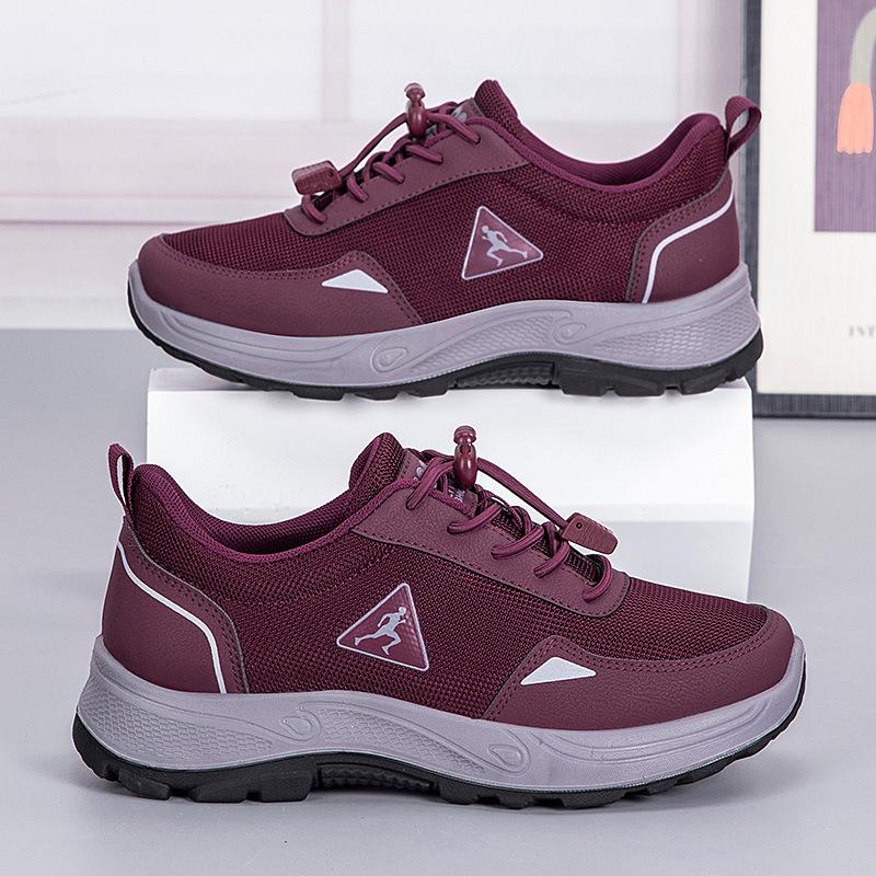 Chaussures de sport chaudes en velours mi-haut pour femme, automne et hiver, résistantes à l'usure, en coton, épaisseur moyenne