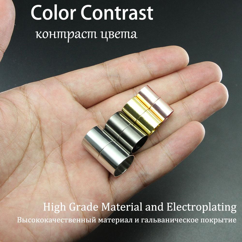 6-10pcs Gold Magnetic Clasps 3 4 5 6 7 8 10 12 14 15 mm Leather Cord Bracelet Connectors For DIY Jewelry Making Accessories