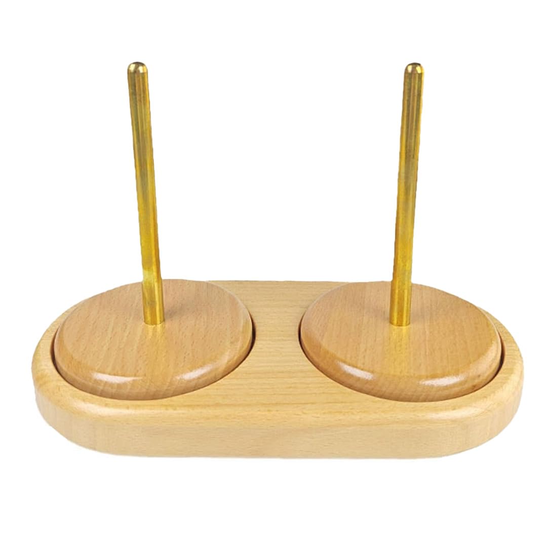 

TOMMYFIELD Вращающаяся пряжа Двойной деревянный вращающийся деревянный держатель, Подставка, Подставка, (Держатель для пряжи) [Использовал]