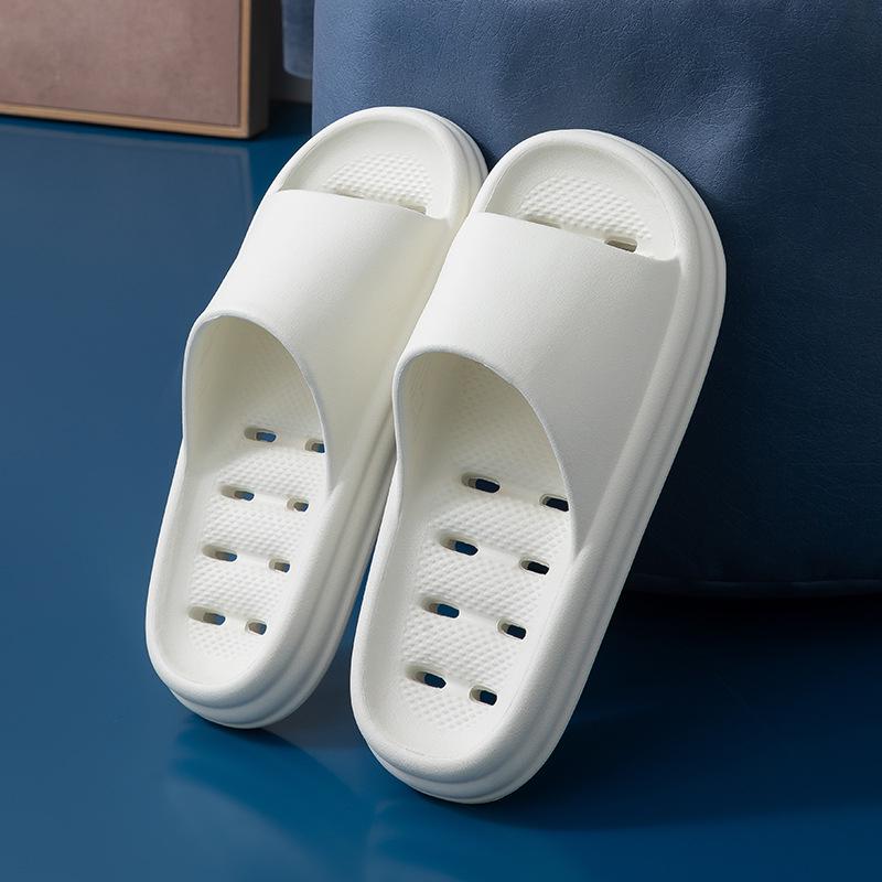 EVA Non-Slip Odor-Resistant Bath Slippers - Unisex, Hollow Design for Home, Hotel, or Bathroom.
