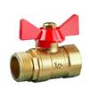 Brass 4-Point Butterfly Handle Ball Valve Tap for Water and Air Compressor Pipes