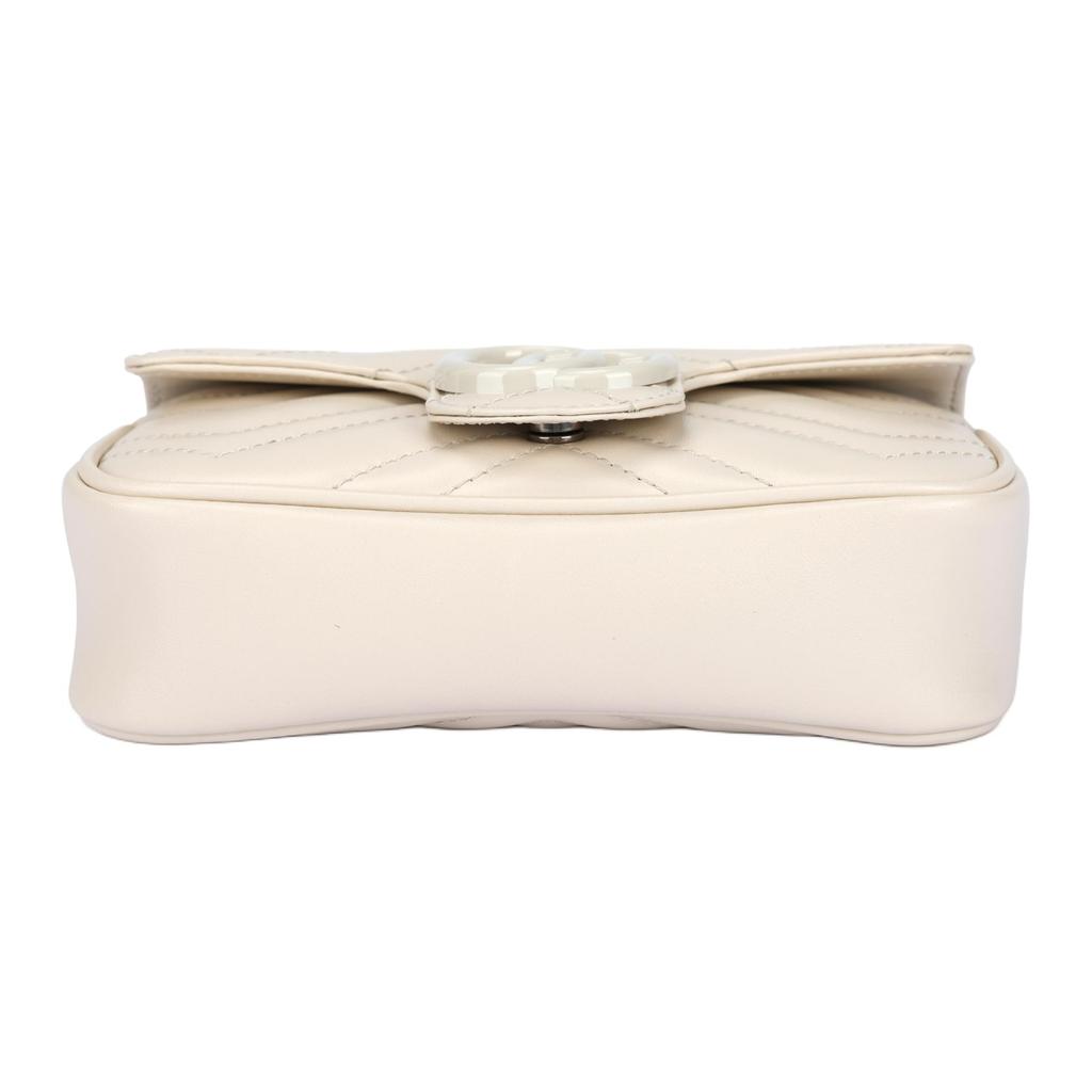Gucci GG Marmont Belt Bag White Women Shoulder_bags 699757-UM8KV-9022