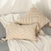 Tufted Cotton Fabric Pillowcase Simple Nordic Style Geometric Tassel Decoration Cushion Case Invisible Zipper Soft Throw Pillow Cover