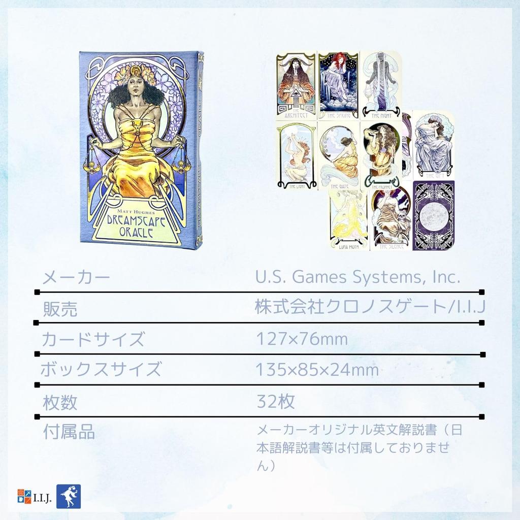 I.I.J. Dreamscape Oracle Oracle Cards, English Affirmations, Fortune Telling, Authentic