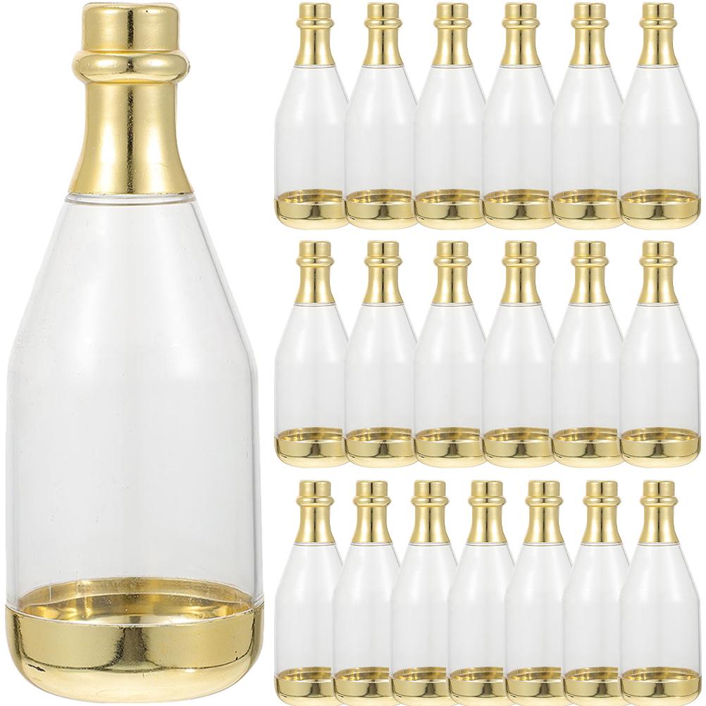

20pcs Transparent Candy Bottle multiuse juice beverage bottle desktop decor Wish Bottle DIY Gift Box Wedding Birthday Party Deco 11.50X4.00X4.00CM золотистый