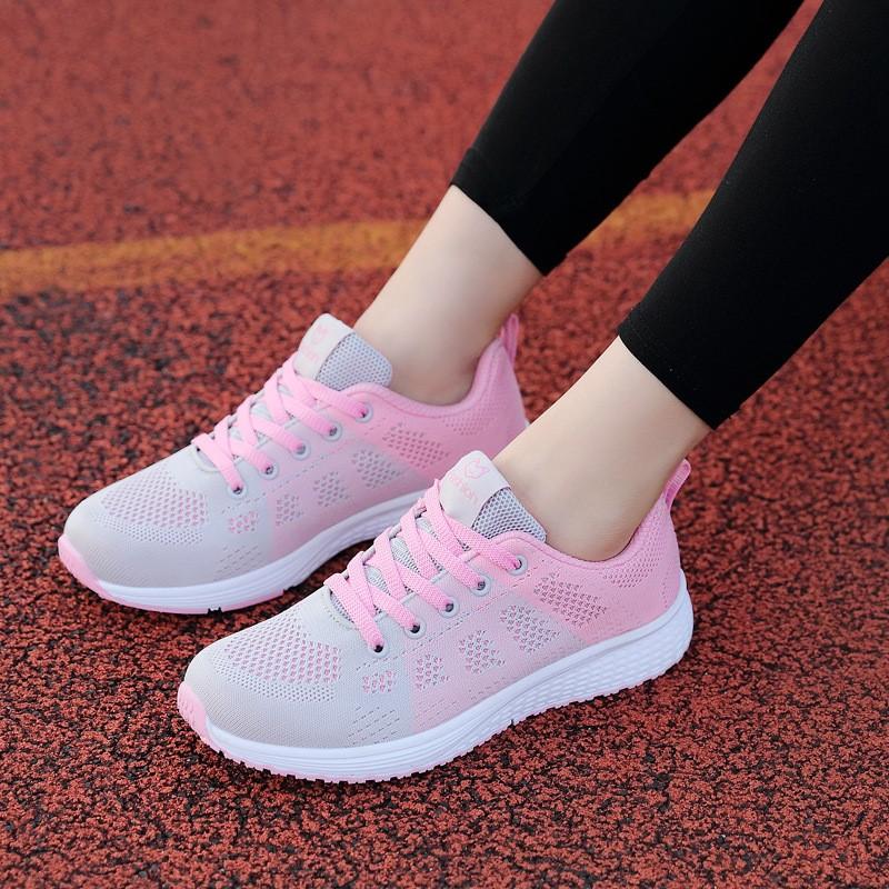2025 New Women's Sneakers Fashion Vulcanized Shoes Women Mesh Fabric Casual Sneaker Woman Lace Up Tenis Feminino Sneakers Women