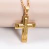 Bibel Brief Zweilagiger Kreuz Anhänger Halskette Edelstahl für Damen Herren Gläubige Gebetsanhänger Religiöser Schmuck Geschenk