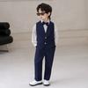 Elegantes Jungen-Formalkleidung Weste Anzug Set, Kinder Weste Hose Fliege Outfit, Kinder Gentleman Kleidung für Hochzeitsfeier Geburtstag Schulaufführung 3-10 J