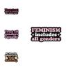 Stylish Equaiiy Series Metal Badge Unique Geometric Brooch With Colorful Lettering For Fashionable Occasions