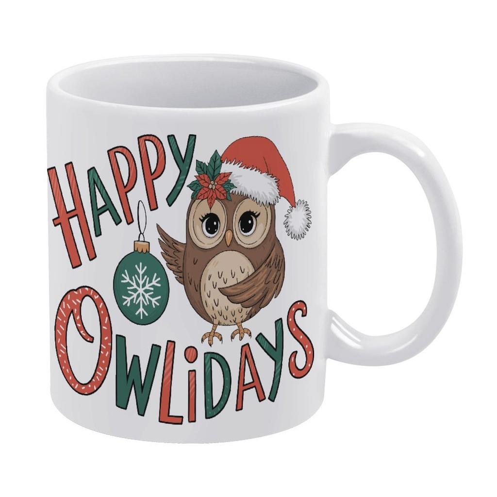 1pc 11oz blank ceramic mug, double-sided printed drink cup, simple modern style, solid ceramic handle, convenient for hot or cold drinks