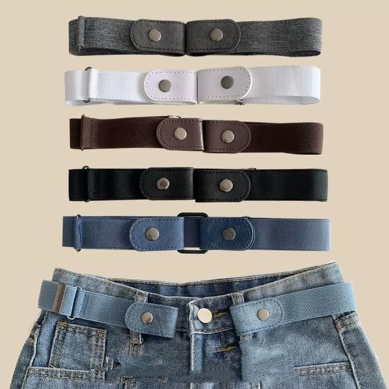 Adjustable Elastic Waist Band Comfortable Easy-To-Wear Buckle-Free Belt For Men Women Suitable For Casual Jeans