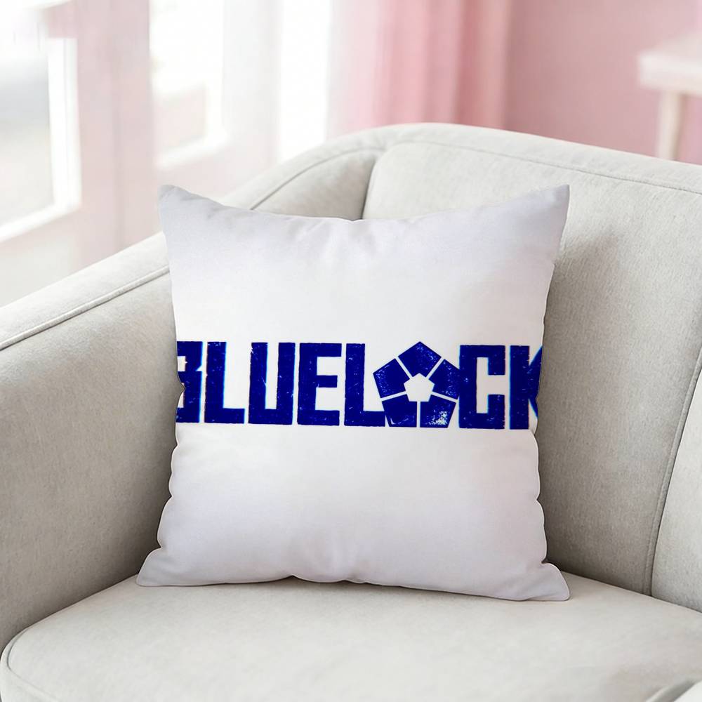 B-Blue Anime Lock Pillow Case For Sofa Living Room Home Office Decor Protective Cover