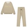 Unisex Bavlněný Streetwear Set: Mikina bez kapuce s grafickým potiskem písmen Volné kalhoty Podzim