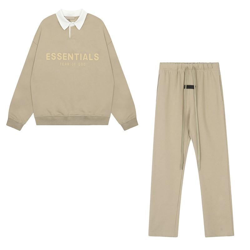 Unisex Bavlněný Streetwear Set: Mikina bez kapuce s grafickým potiskem písmen Volné kalhoty Podzim
