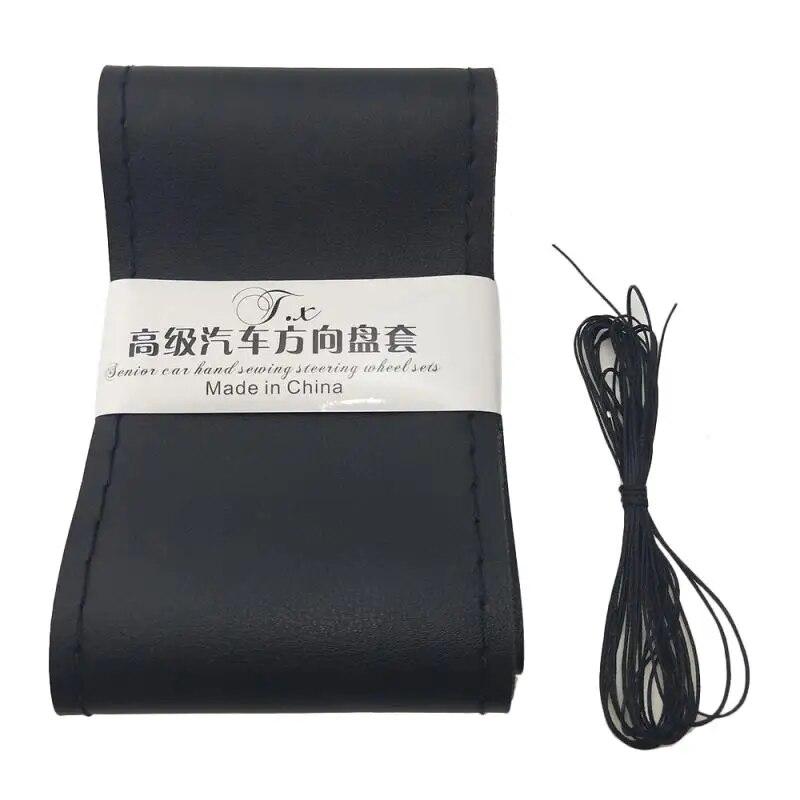 36/38/40CM Three Styles DIY Car Steering Wheel Cover Car Steering Wheel Braid Cover With Needles And Thread Artificial Leather