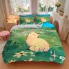3pcs Cat Garden Print Bedding Quilt Cover, Soft and Comfortable Quilt Cover Suitable for Bedroom and Guest Room173