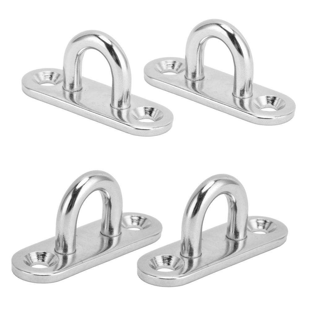 4 szt. Owale Haki Oczko 304 Stal Nierdzewna 5mm Sufitowa Płytka Oczkowa Okucia Klamry Pętle