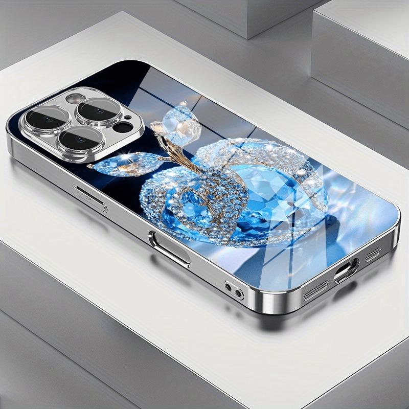 Luxuy Dazzling Diamonds Electroplate Silver Phone Case For Samsung Galaxy S26 S25 S24 S23 Ultra Plus FE Tempered Glass Cover