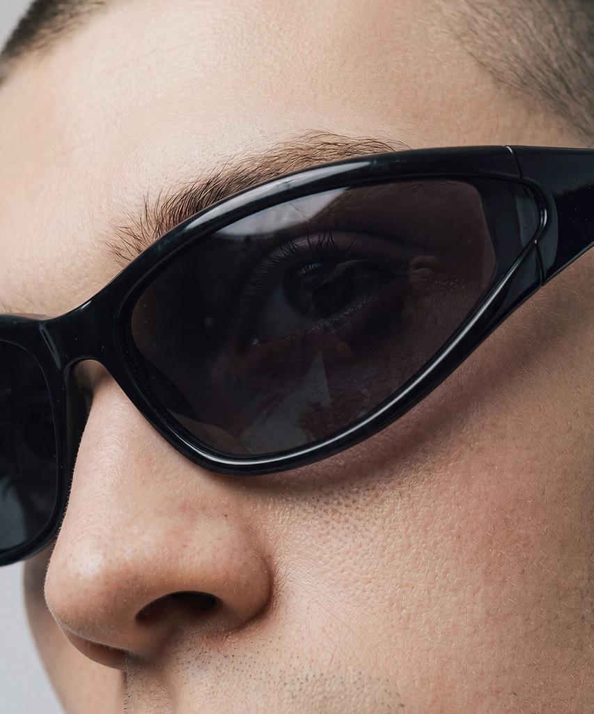 Lukadiseu Lk35 Aero Black Curved Sunglasses