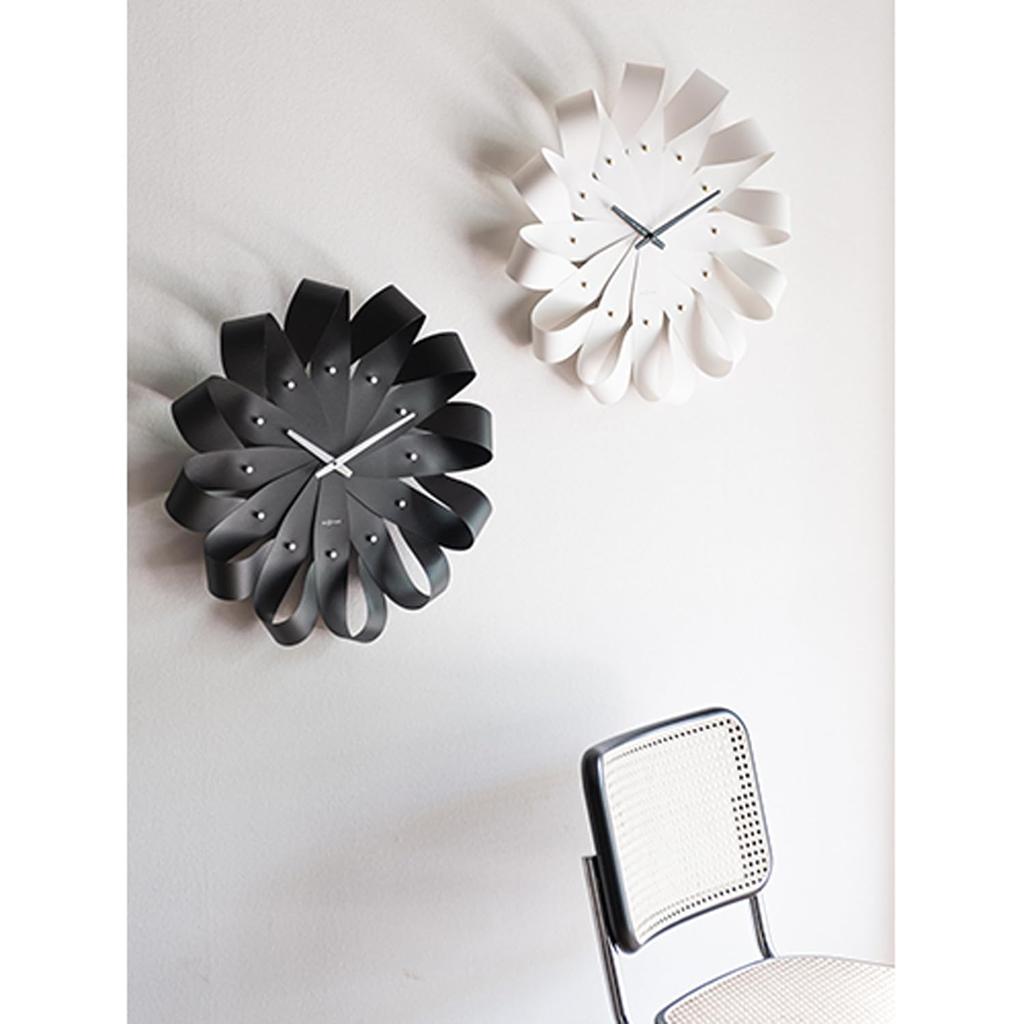 El Commune Wall Clock Kazaguruma White NXT-J019