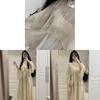 New Chinese Style Lotus Leaf Edging Dress Set With Sheeps Wool Fabric For Summer Casual Wear For Women